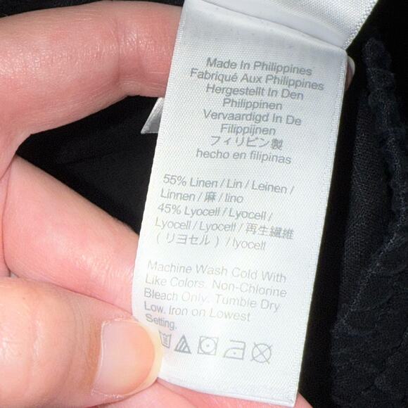 J. Crew Women’s Linen Blend Drawstring Pants Black Size Small - Picture 6 of 6